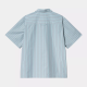 CARHARTT S/S HENDRY SHIRT 65/35% POLYESTER / COTTON  SEATON STRIPE FROSTED BLUE