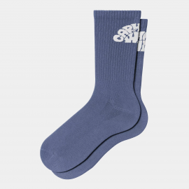 CARHARTT W' JAZZY SOCKS COTTON NYLON PLYESTER ELASTANE BLUE IRIS WHITE