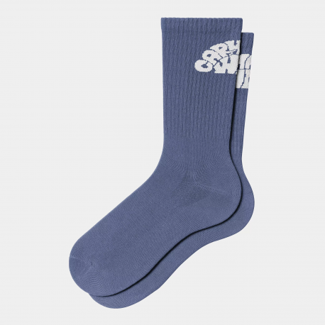 CARHARTT W' JAZZY SOCKS COTTON NYLON PLYESTER ELASTANE BLUE IRIS WHITE