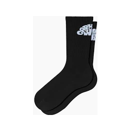 CARHARTT W' JAZZY SOCKS COTTON NYLON PLYESTER ELASTANE BLACK /AIR SKY