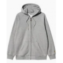 CARHARTT HOODED CHASE JACKET GREY HEATHER / GOLD