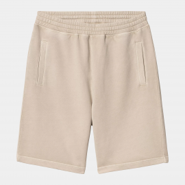 CARHARTT S/S NELSON SWEAT SHORT 100% COTTON DE FLEUR DE SEL GARMENT DYED 