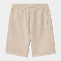CARHARTT S/S NELSON SWEAT SHORT 100% COTTON DE FLEUR DE SEL GARMENT DYED
