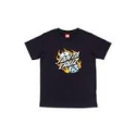 SANTA CRUZ TEE SHIRT YOUTH FLAMMING DICE DOT BLACK