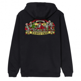 SANTA CRUZ HOODIE GUZMAN SCROLL FRONT BLACK