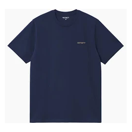 CARHARTT S/S SCRIPT EMBROIDERY T-SHIRT 100% COTTON INK / AIR YELLOW