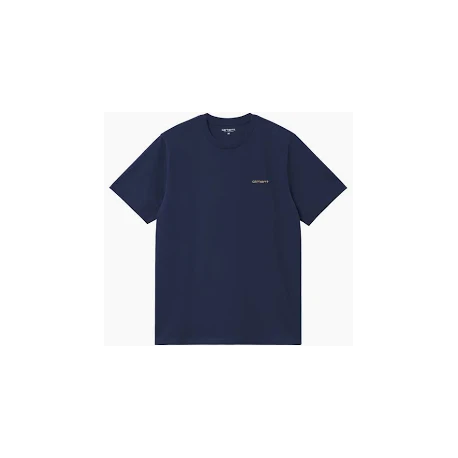 CARHARTT S/S SCRIPT EMBROIDERY T-SHIRT 100% COTTON INK / AIR YELLOW