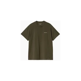 CARHARTT S/S SCRIPT EMBROIDERY T-SHIRT 100% COTTON TURTLE /AIR PINK