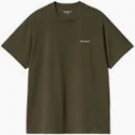 CARHARTT S/S SCRIPT EMBROIDERY T-SHIRT 100% COTTON TURTLE /AIR PINK