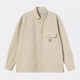 CARHARTT RENO SHIRT JAC 100% COTTON FLEUR DE SEL GARMENT DYED
