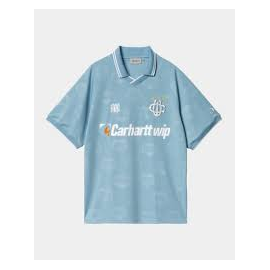 CARHARTT T-SHIRT S/S HARTTES FOOTBALL HEART TRAIN JACQUARD BLUEBIRD