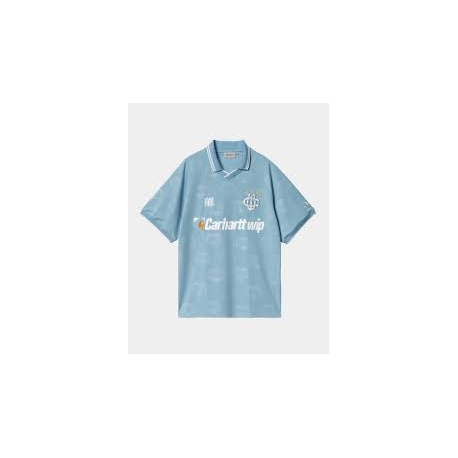CARHARTT T-SHIRT S/S HARTTES FOOTBALL HEART TRAIN JACQUARD BLUEBIRD