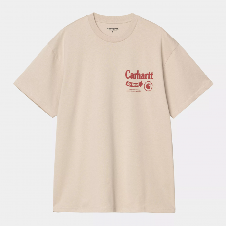 CARHARTT T-SHIRT S/S CATALOGUE COTTON FLEUR DE SEL / DESIRE