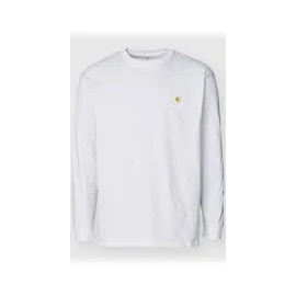 CARHARTT L/S CHASE T-SHIRT 100 % COTTON WHITE / GOLD