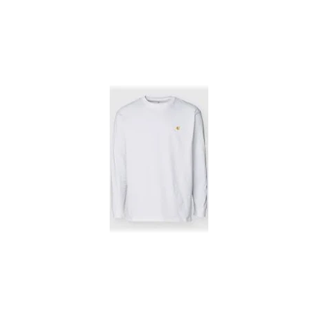 CARHARTT L/S CHASE T-SHIRT 100 % COTTON WHITE / GOLD