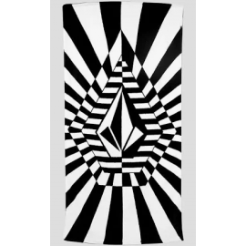 VOLCOM STONERAY TOWEL BLACK WHITE