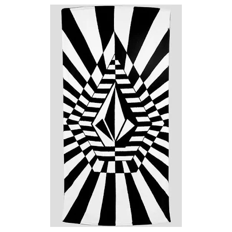 VOLCOM STONERAY TOWEL BLACK WHITE