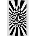 VOLCOM STONERAY TOWEL BLACK WHITE
