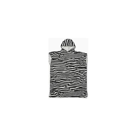 VOLCOM HOODED CHANGING TOWEL WHITE BLACK