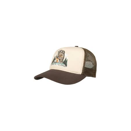 SANTA CRUZ CAP SCREAMING GRIZZLY MESHBACK BROWN / TAN