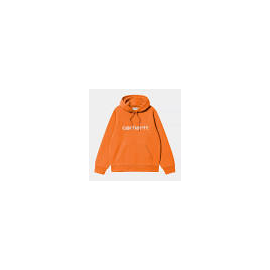CARHARTT HOODED CARHARTT SWEAT  58/42% COTTON POLYESTER  PUMPKIN / WHITE