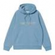 CARHARTT WIP HOODED CARHARTT SWEAT  58/42% COTTON POLYESTER BLUEBIRD /FLEUR DE SEL 