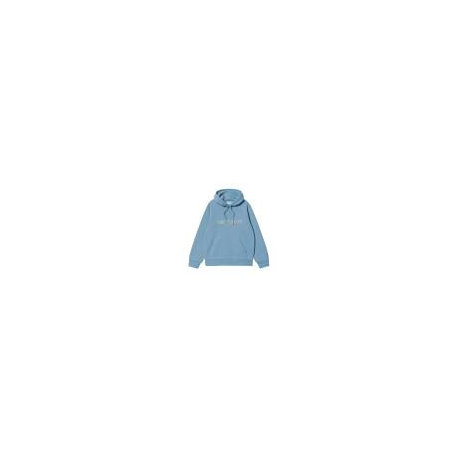 CARHARTT WIP HOODED CARHARTT SWEAT  58/42% COTTON POLYESTER BLUEBIRD /FLEUR DE SEL 