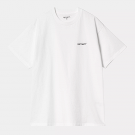 CARHARTT S/S SCRIPT EMBROIDERY T-SHIRT 100% COTTON WHITE / BLACK