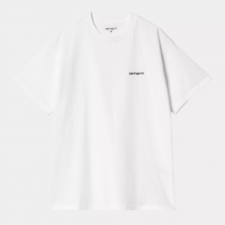 CARHARTT WIP S/S SCRIPT EMBROIDERY T-SHIRT 100% COTTON WHITE / BLACK