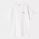 CARHARTT S/S SCRIPT EMBROIDERY T-SHIRT 100% COTTON WHITE / BLACK