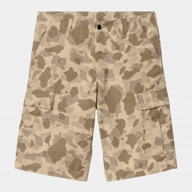 CARHARTT REGULAR CARGO SHORT 100 % COTTON CAMO DUCK DESERT RINSED