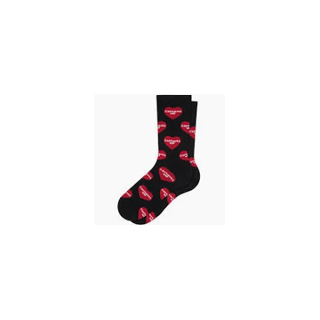 CARHARTT HEART LOGO SOCKS COTTON JAQUARD BLACK