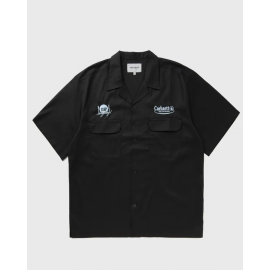 CARHARTT S/S DELI SHIRT TENCEL / COTTON BLACK / BLUEBIRD