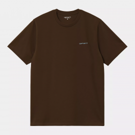 CARHARTT S/S SCRIPT EMBROIDERY T-SHIRT 100% COTTON LIBERICA / AIR SKY