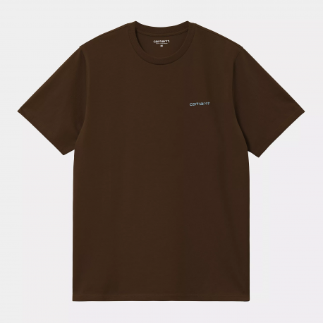 CARHARTT WIP S/S SCRIPT EMBROIDERY T-SHIRT 100% COTTON LIBERICA / AIR SKY