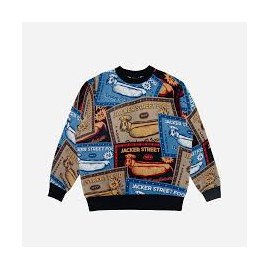 JACKER HOT DOGGY KNIT CREWNECK AOP
