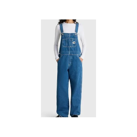 CARHARTT W BIB OVERALL 100% COTTON BLUE STONE WASHED STRAIGHT