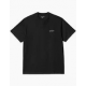 CARHARTT WIP S/S SCRIPT EMBROIDERY T-SHIRT 100% COTTON BLACK / WHITE