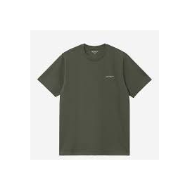 CARHARTT S/S SCRIPT EMBROIDERY T-SHIRT 100% COTTON OPUNTIA / WHITE
