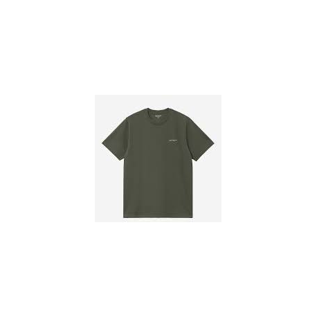 CARHARTT S/S SCRIPT EMBROIDERY T-SHIRT 100% COTTON OPUNTIA / WHITE