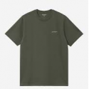 CARHARTT S/S SCRIPT EMBROIDERY T-SHIRT 100% COTTON OPUNTIA / WHITE