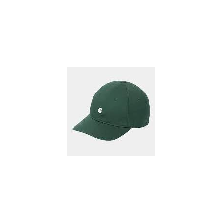 CARHARTT WIP MADISON LOGO CAP 100 % COTTON DARK FIR / WAX