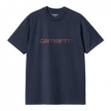CARHARTT S/S SCRIPT T-SHIRT 100% COTTON AIR FORCE BLUE