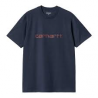 CARHARTT S/S SCRIPT T-SHIRT 100% COTTON AIR FORCE BLUE