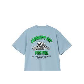 CARHARTT WIP S/S SUPER TIED T-SHIRT 100% COTTON DUSTY ICE