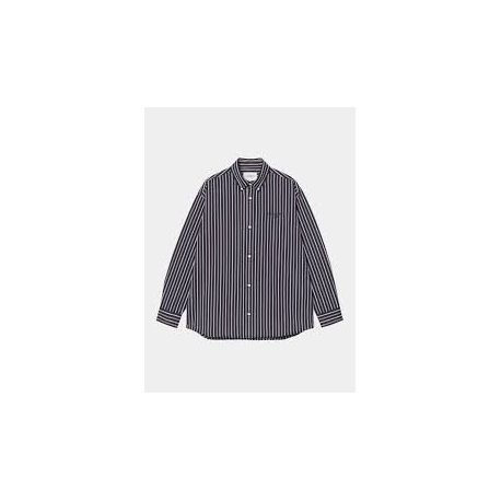CARHARTT L/S PALANCE SHIRT STRIPE DARK NAVY