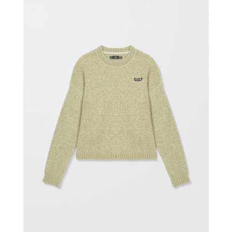 VOLCOM BUBBLE TEASE SWEATER GREEN TEA