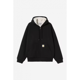 CARHARTT WIP ACTIVE SWEAT JACKET BLACK STONE WASHED