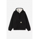 CARHARTT WIP ACTIVE SWEAT JACKET BLACK STONE WASHED
