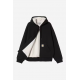 CARHARTT WIP ACTIVE SWEAT JACKET BLACK STONE WASHED